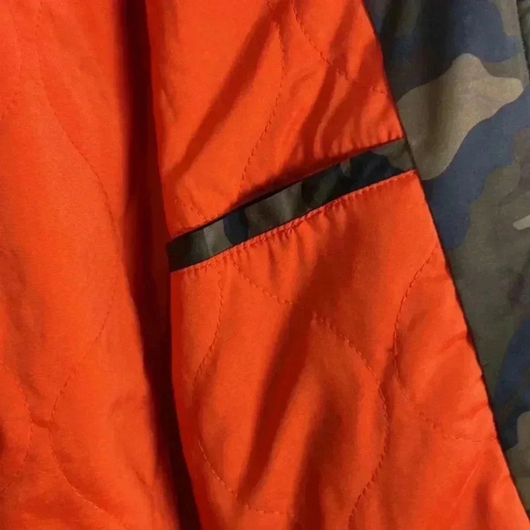 Zara Man Men’s Medium Camo Bomber Jacket Ruched Sleeves Casual Moto Bikercore - Picture 10 of 13